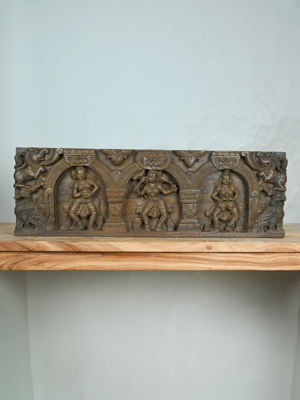Wooden Apsara wall panel