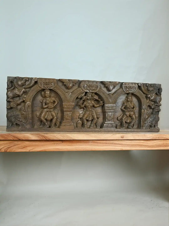 Wooden Apsara wall panel