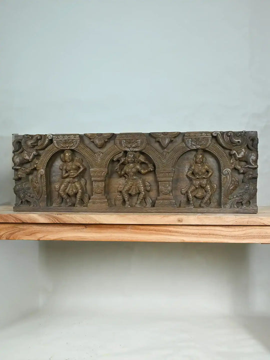 Wooden Apsara wall panel
