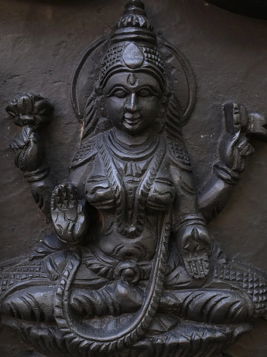 Ganesh Wooden Wall Panel in Astalakshmi Design -36.5"