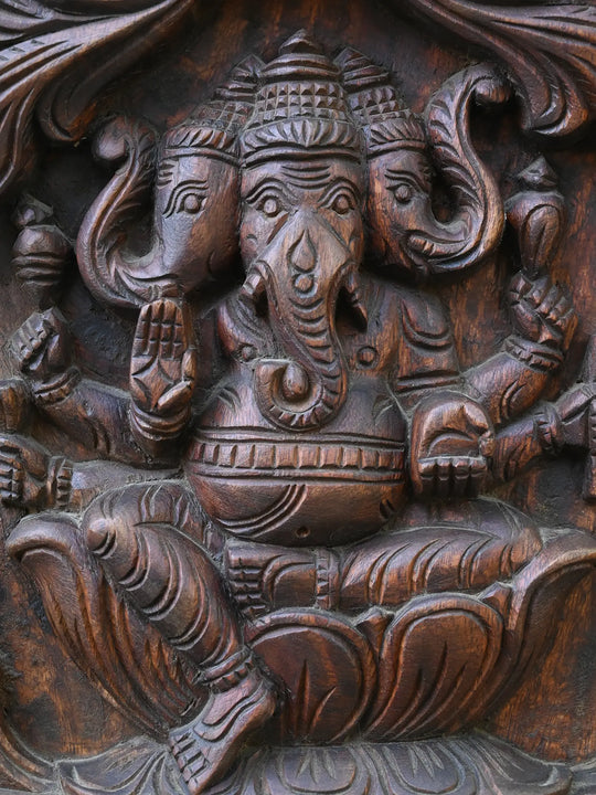 Vertical Eight Forms Of Lord Ganesh Panel 48"