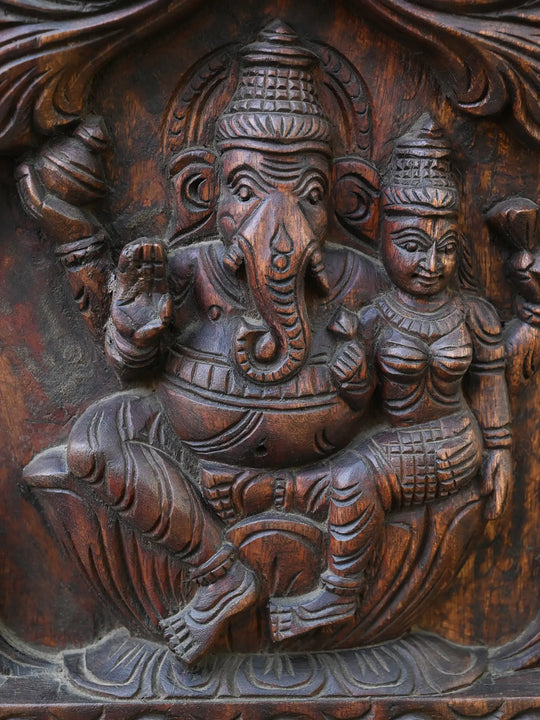 Vertical Eight Forms Of Lord Ganesh Panel 48"