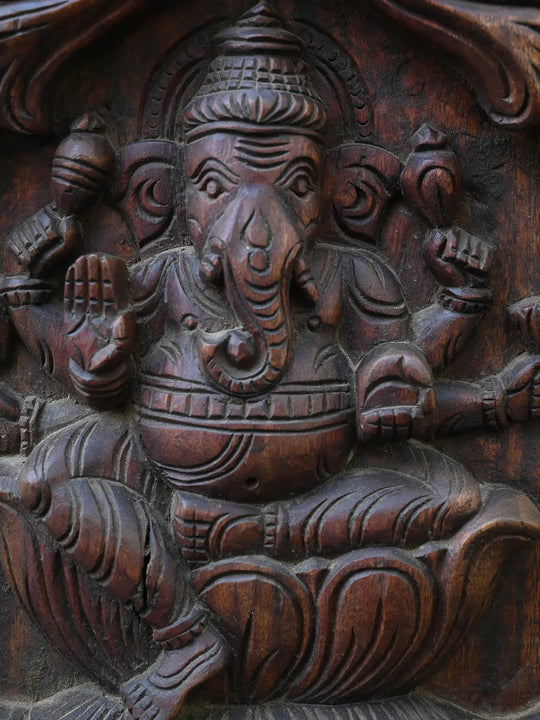 Vertical Eight Forms Of Lord Ganesh Panel 48"