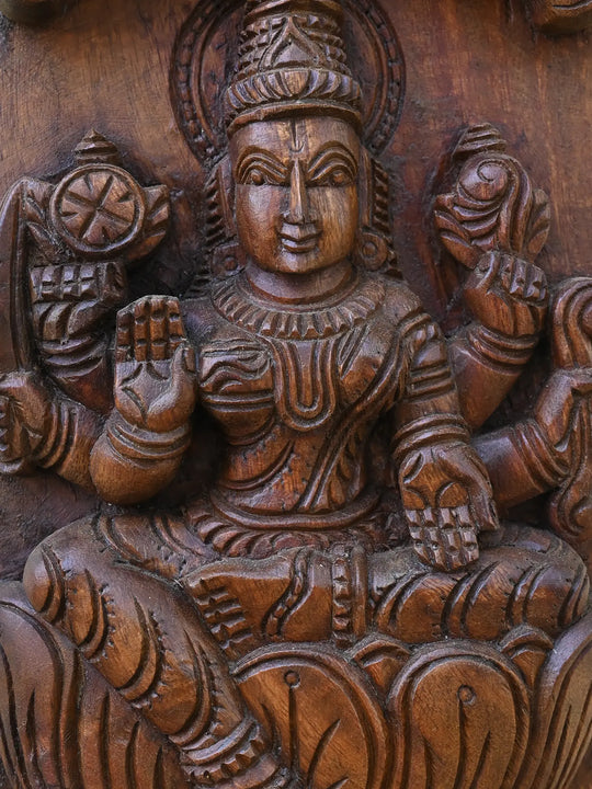 Large Goddess Astalakshmi Vertical Wall Panel 76"