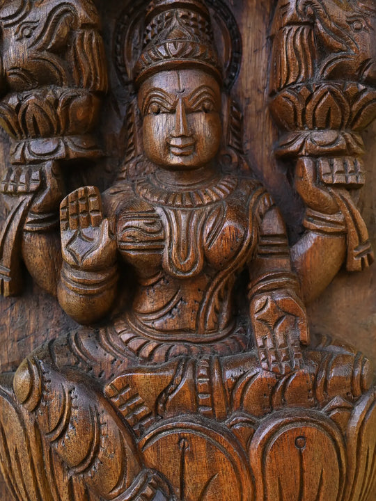 Large Goddess Astalakshmi Vertical Wall Panel 76"