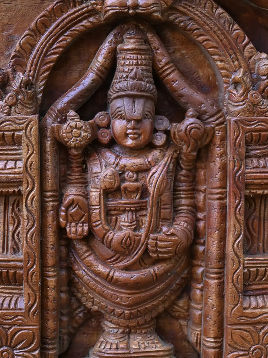 Large Lord Thirupati Balaji With Padmavathi Panel 60"