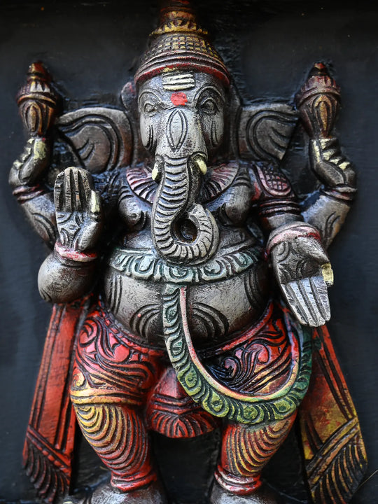 Horizontal Lord Asta Ganapati Wall Panel 60"