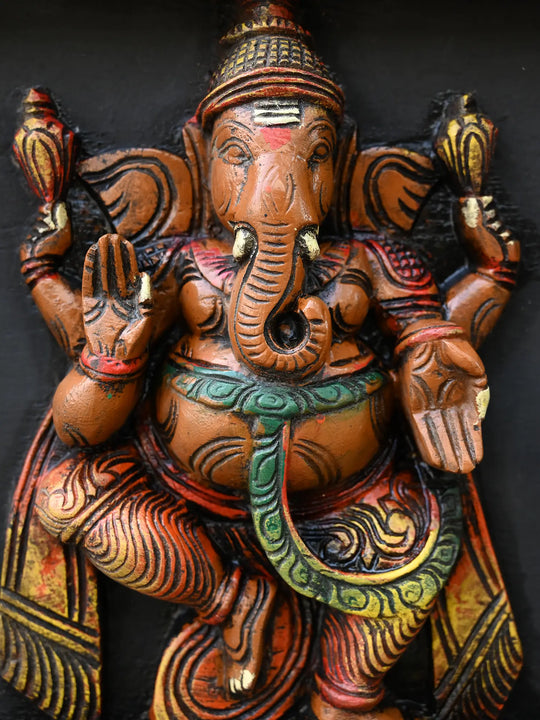 Horizontal Lord Asta Ganapati Wall Panel 60"