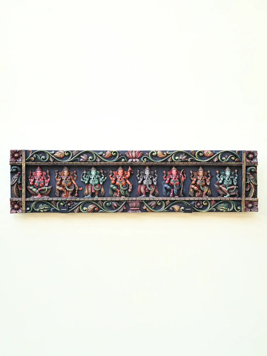 Wooden ganesh wall panel