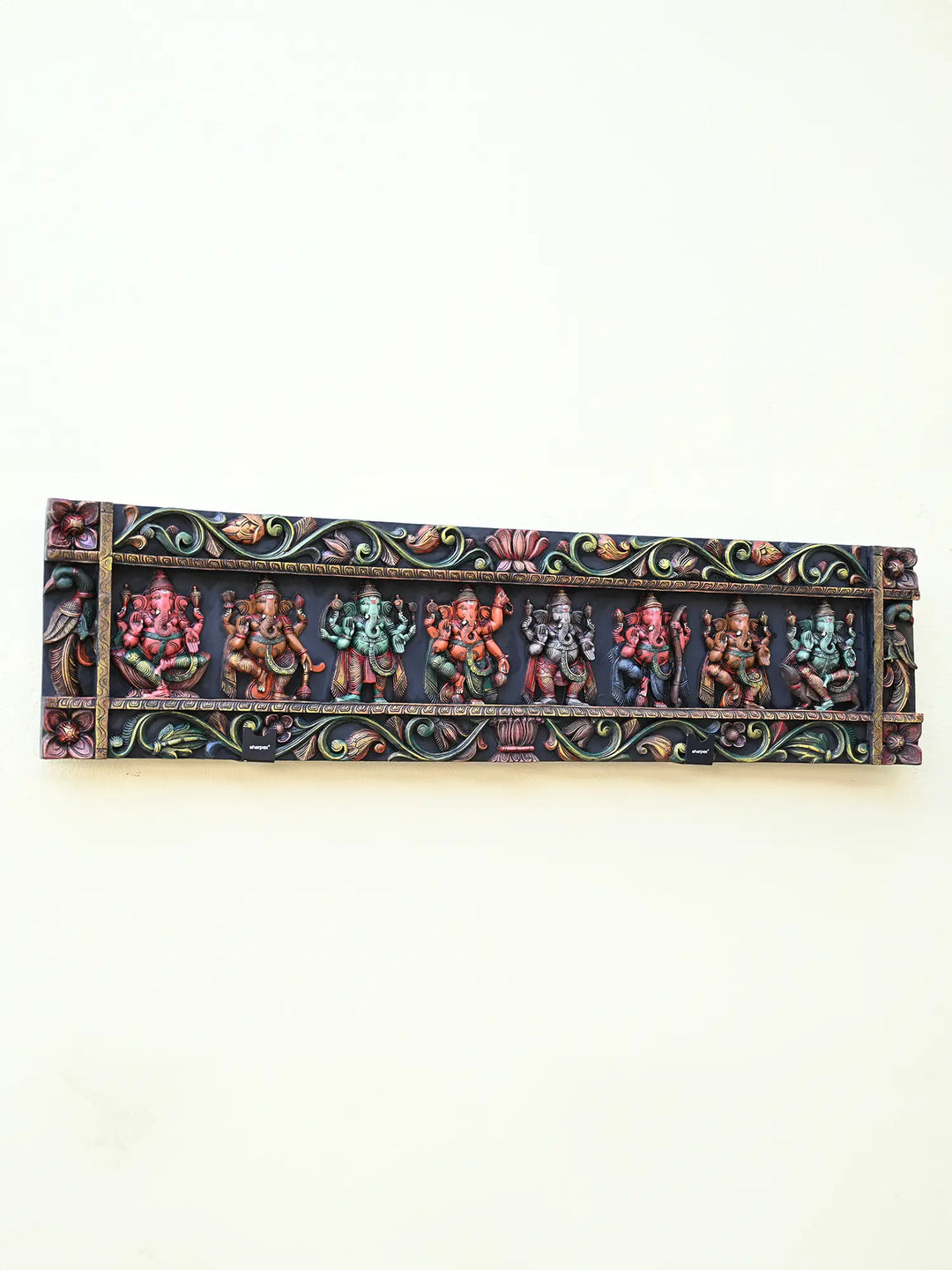 Wooden ganesh wall panel