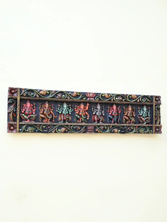 Wooden ganesh wall panel