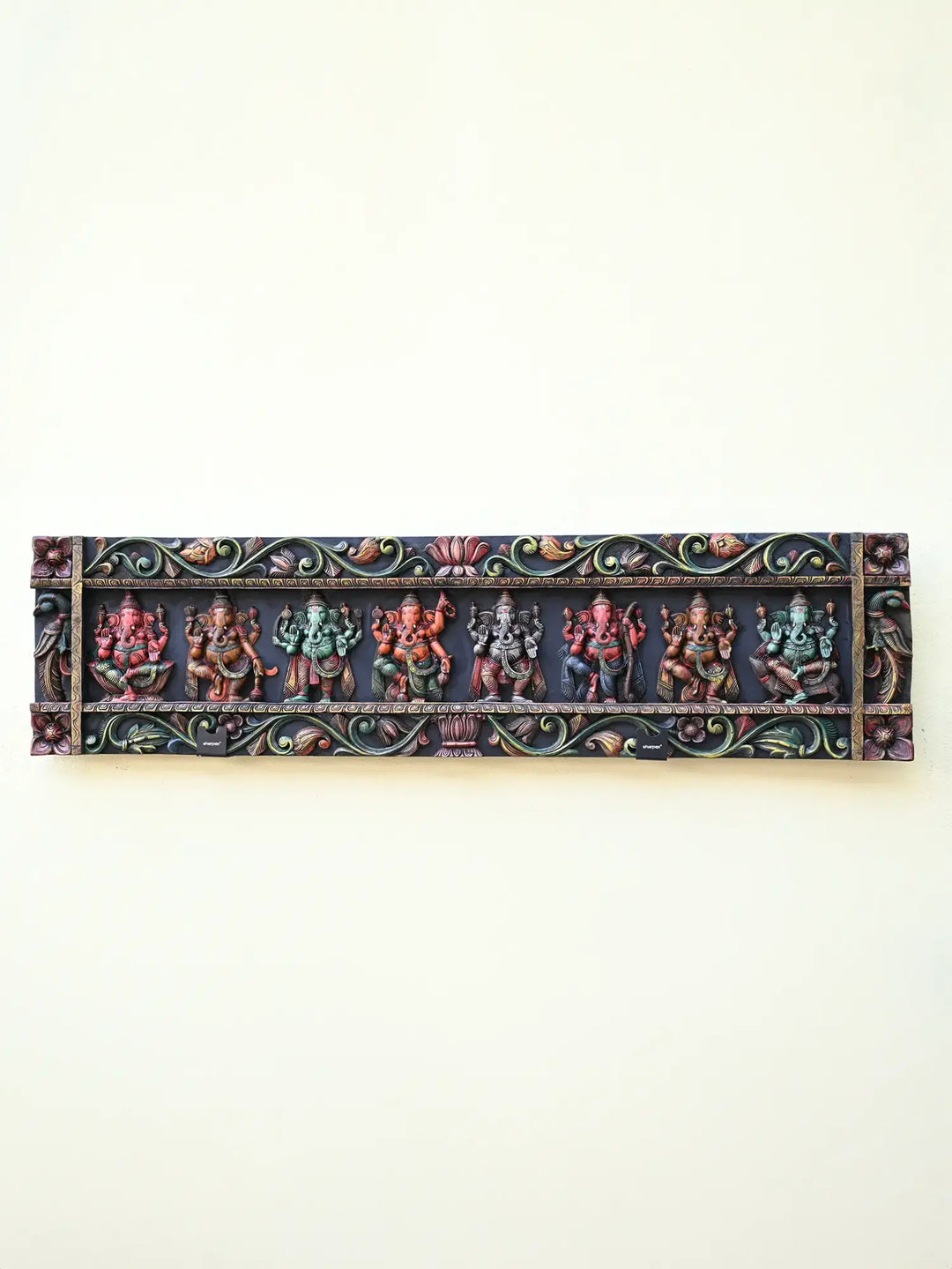 Wooden ganesh wall panel