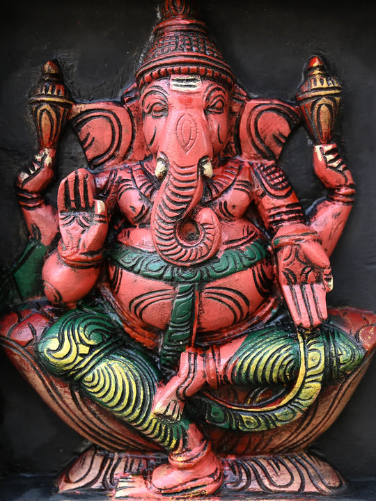Horizontal Lord Asta Ganapati Wall Panel 60"