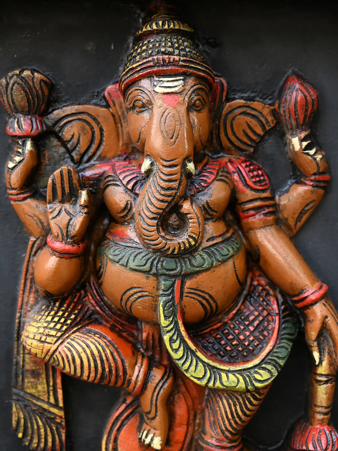 Horizontal Lord Asta Ganapati Wall Panel 60"