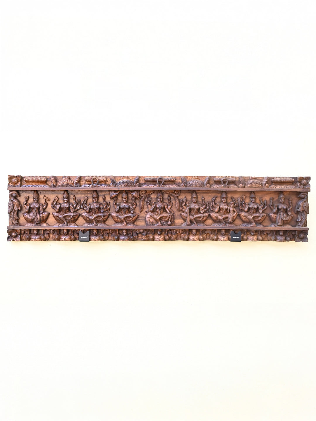 Lord Vishnu with Astalakshmi Wooden panel 