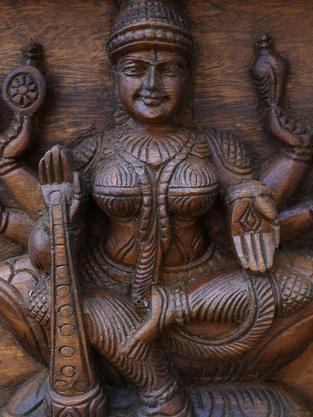 Lord Vishnu with Astalakshmi Wooden panel -72"