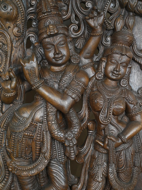6 Feet God Radha Krishna Jali Work