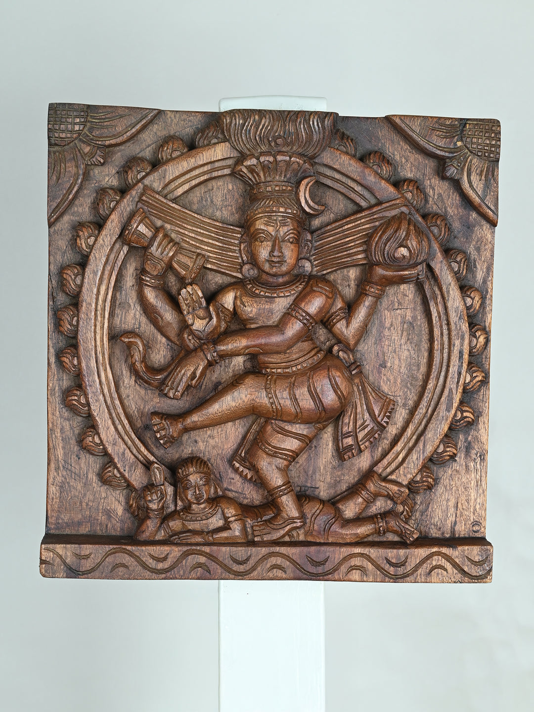 Dancing Shiva – Handcrafted Wooden Pane