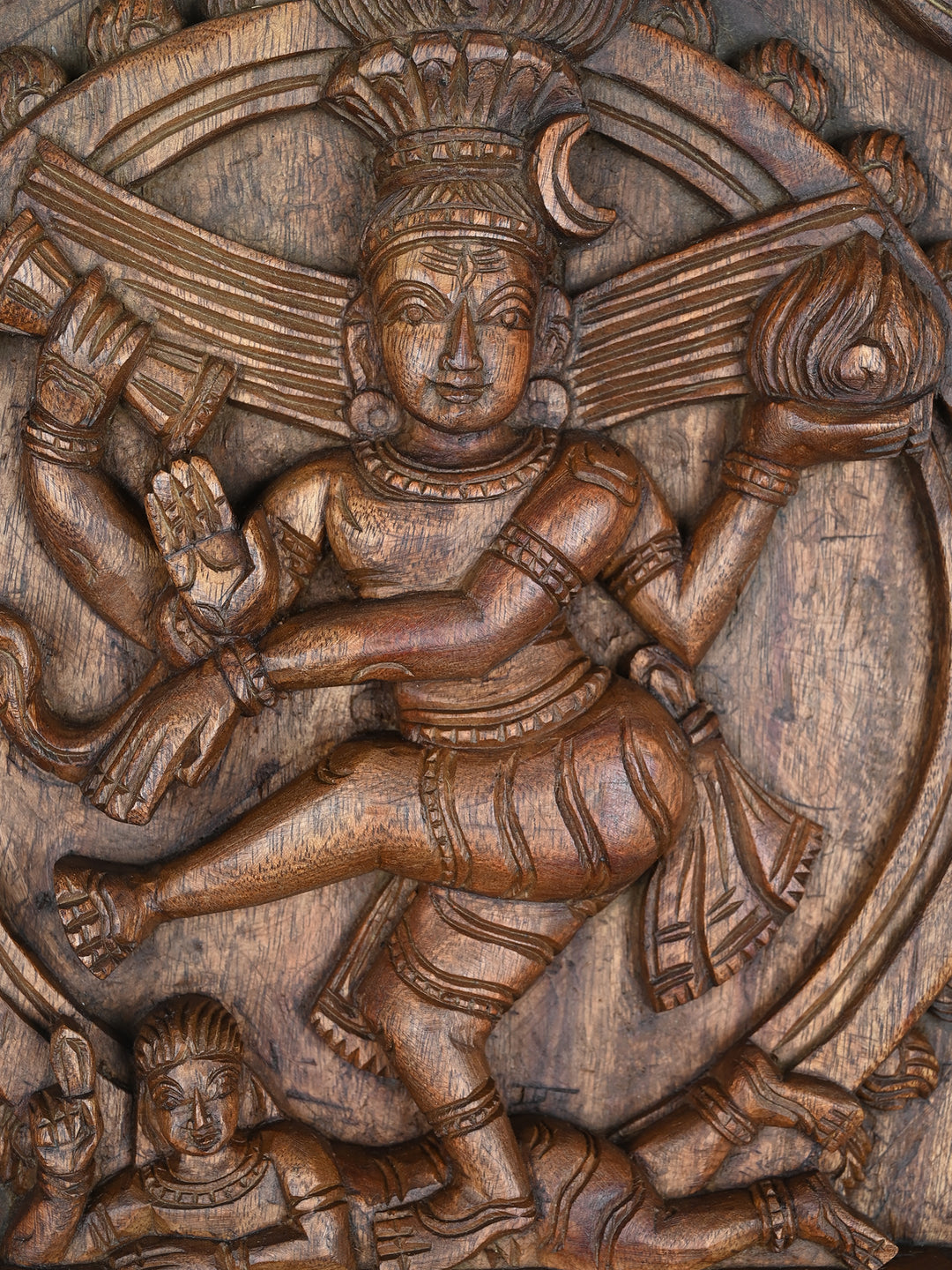 Dancing Shiva – Handcrafted Wooden Pane