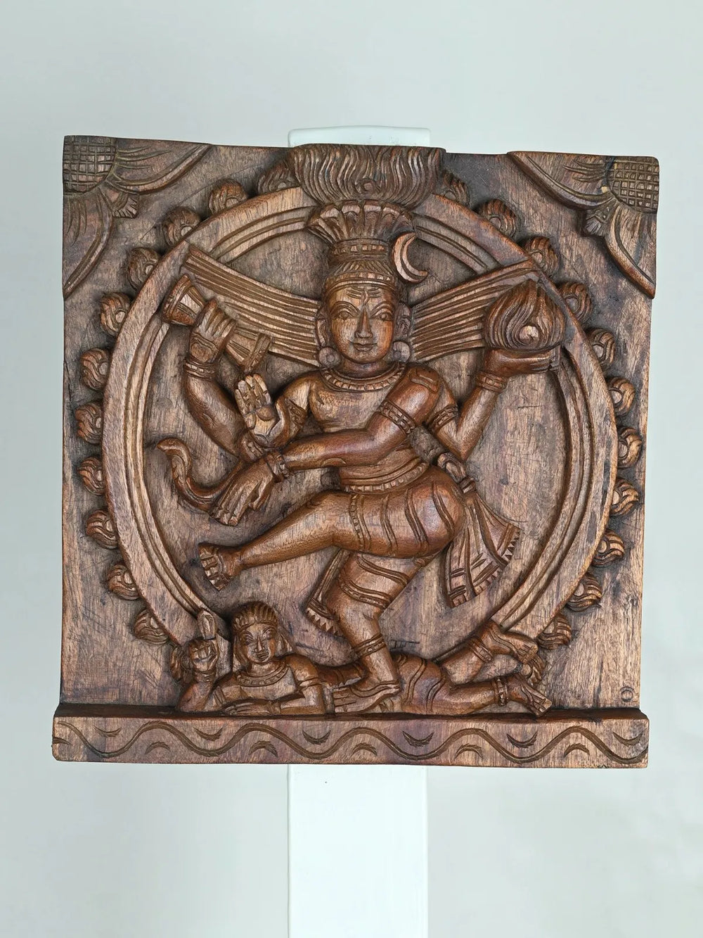 Dancing Shiva – Handcrafted Wooden Panel