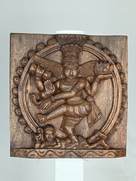 Ananda Tandava  Wooden Nataraja Panel