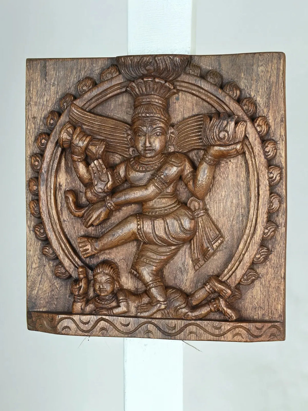 Ananda Tandava  Wooden Nataraja Panel-12"