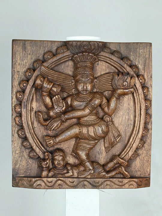 Ananda Tandava  Wooden Nataraja Panel