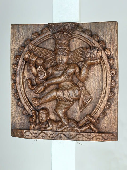 Ananda Tandava  Wooden Nataraja Panel-12"