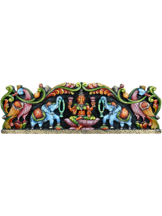 Gajalakshmi Wooden Panel