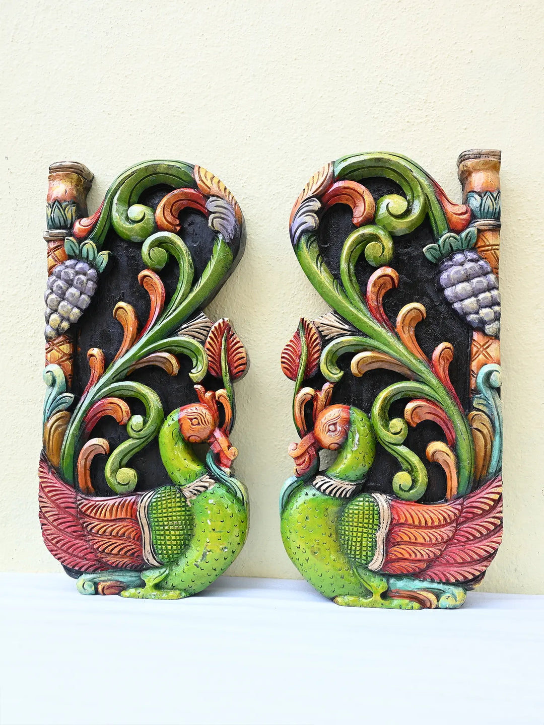 Wooden Hamsa wall mount panel