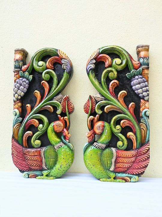 Wooden Hamsa wall mount panel