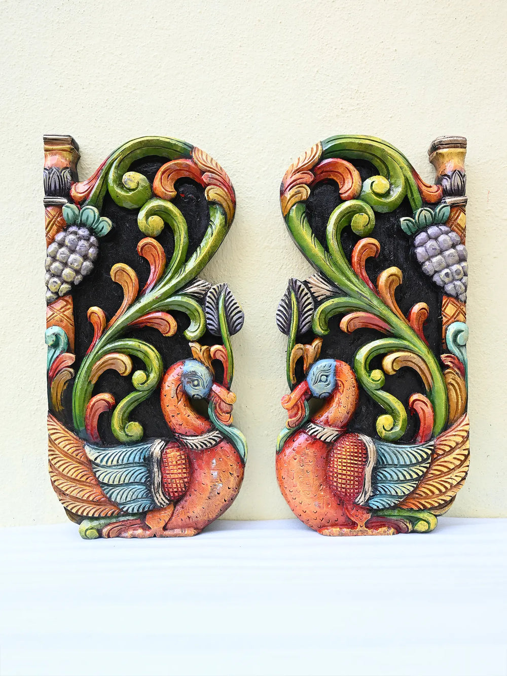 Wood Hamsa wall panel