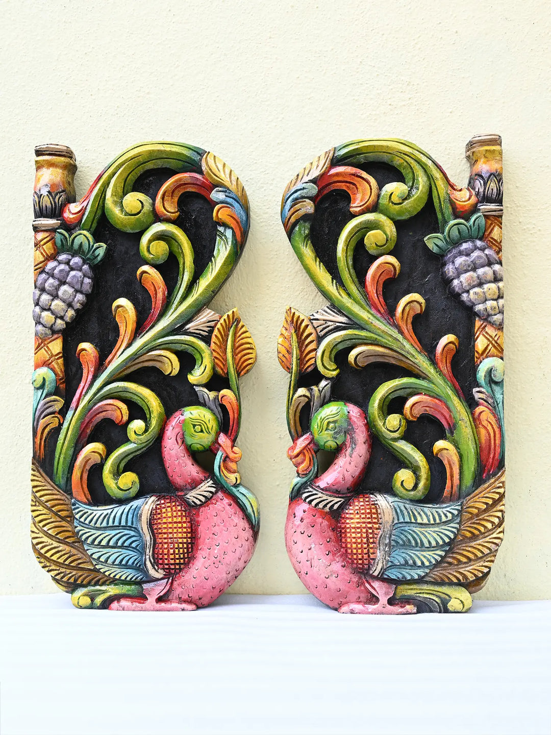 Wooden Hamsa wall mount