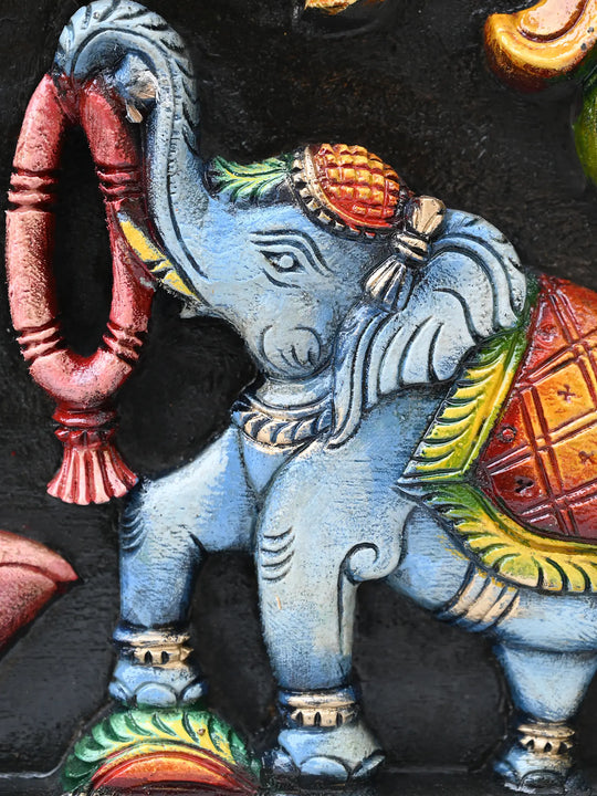 Goddess Gajalakshmi Wall Panel 24"