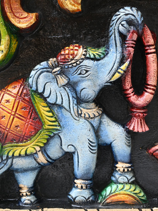 Goddess Gajalakshmi Wall Panel 24"