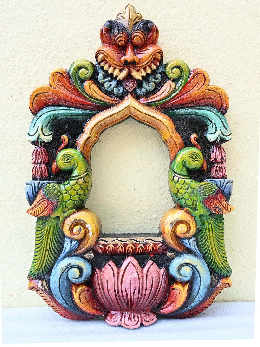 Traditional Lotus Lamp Stand wooden 