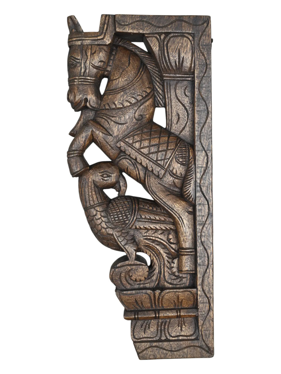 Wall Bracket For Horse With parrot 18"