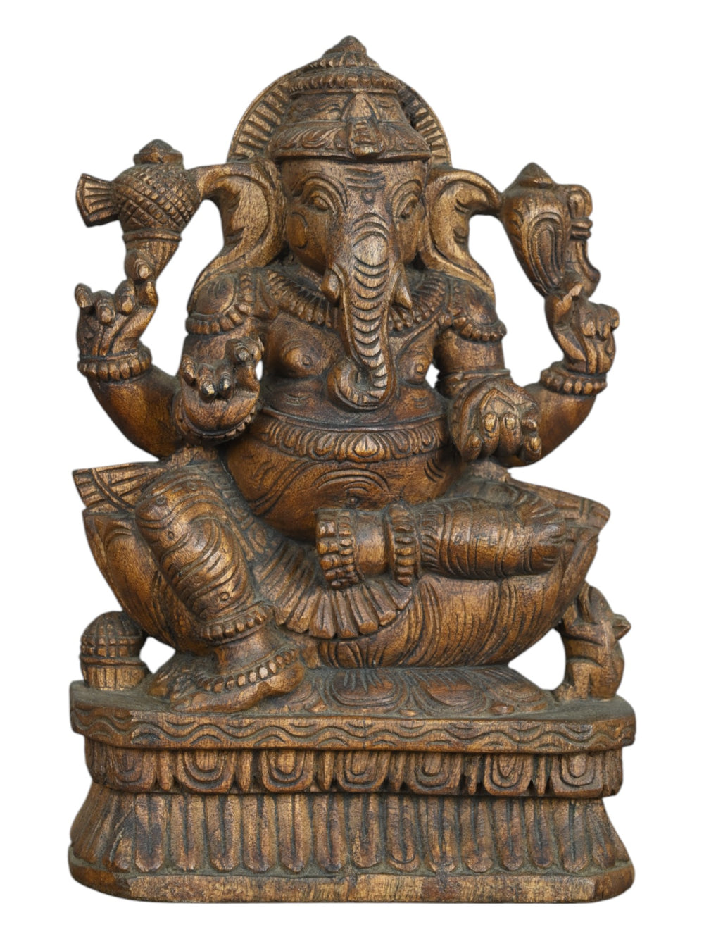 1 ft wooden Ganesha statue