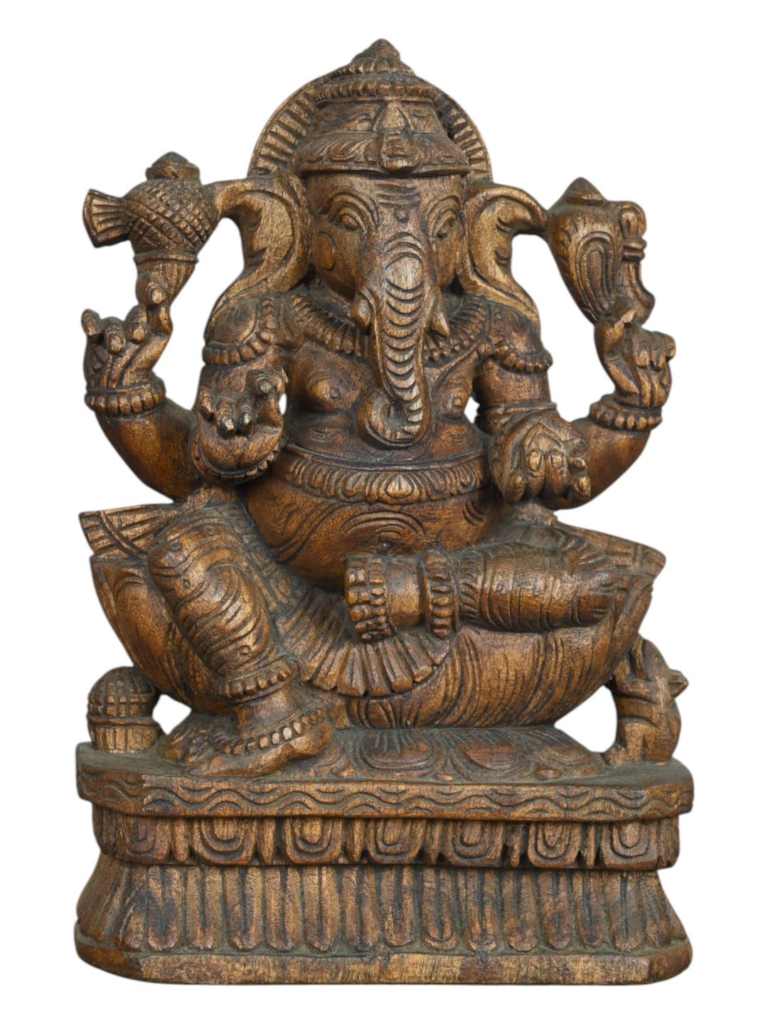 1 ft wooden Ganesha statue