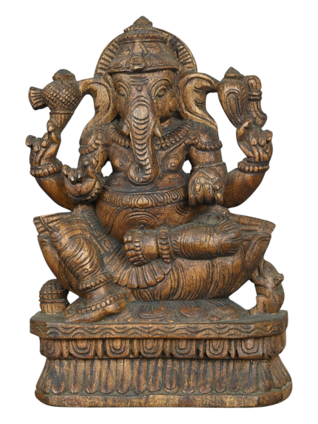 1 ft wooden Ganesha statue