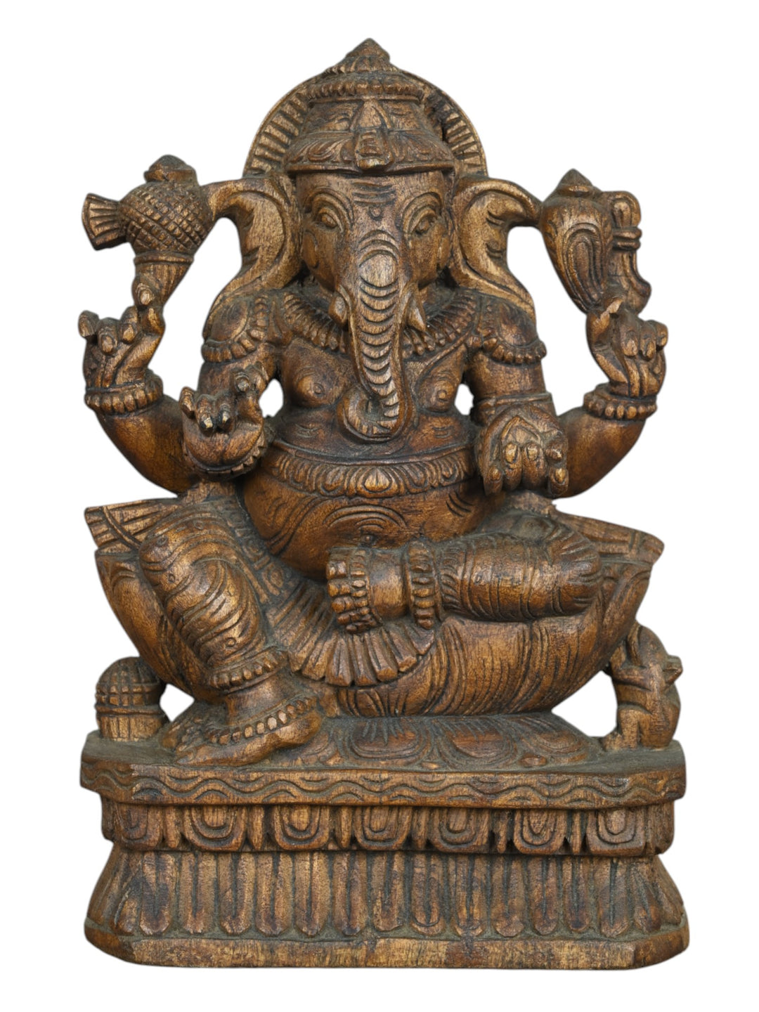 1 ft wooden Ganesha statue