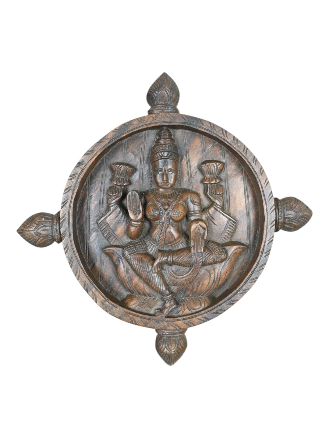 Wooden lakshmi wall mount