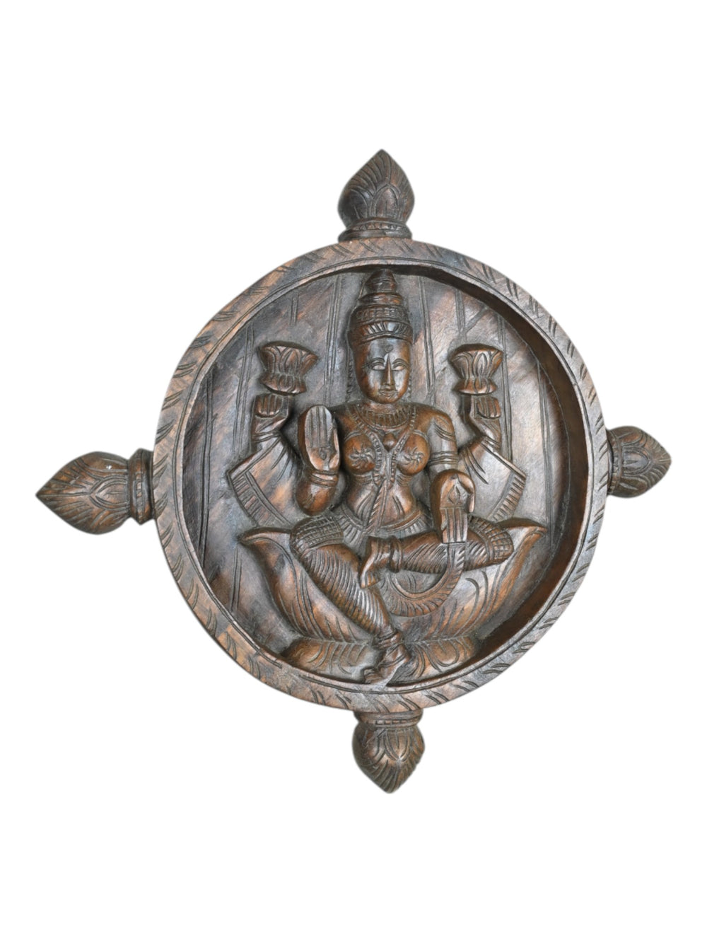 Wooden lakshmi wall mount
