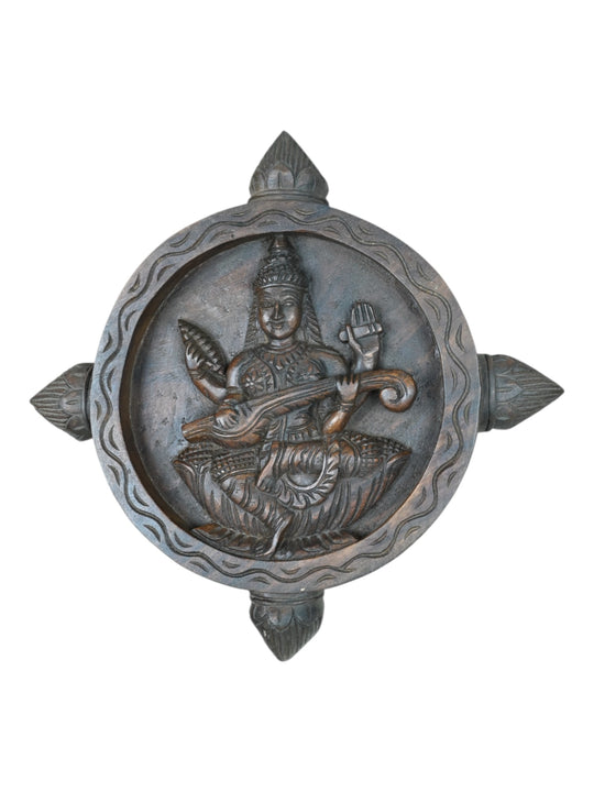 Saraswati wooden wall frame