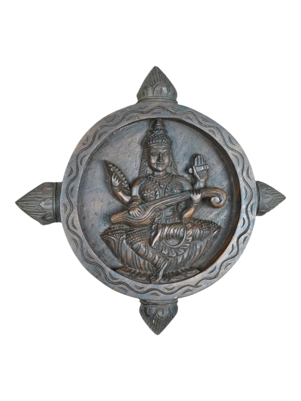 Saraswati wooden wall frame