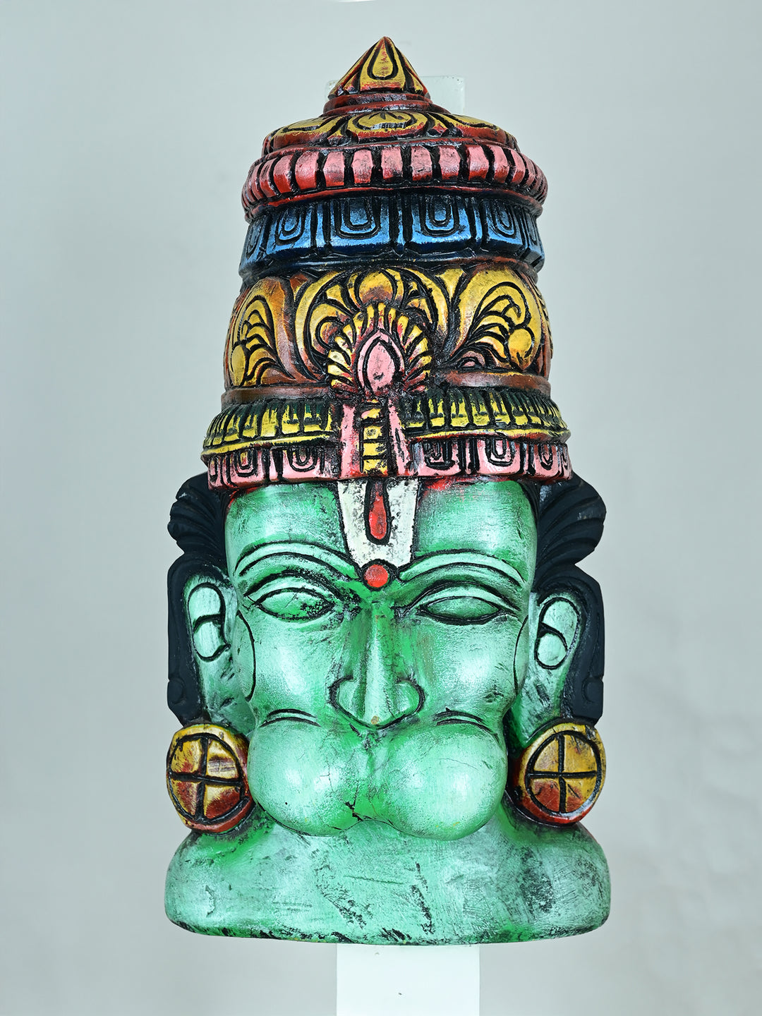 The powerful Hanuman wooden face mask-18"