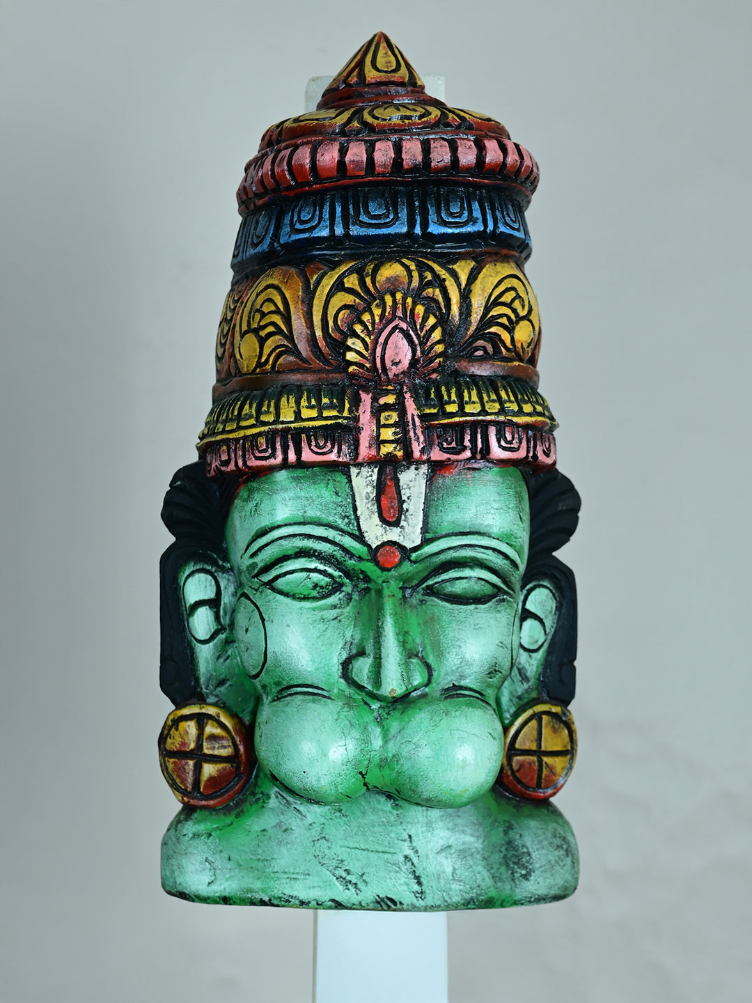The powerful Hanuman wooden face mask-18"