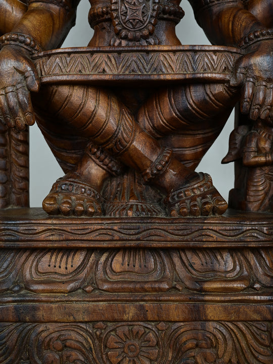 Narasimha Deva Idol in Wood-26"