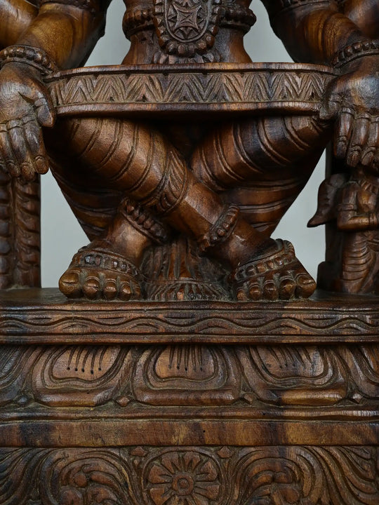 Narasimha Deva Idol in Wood-26"