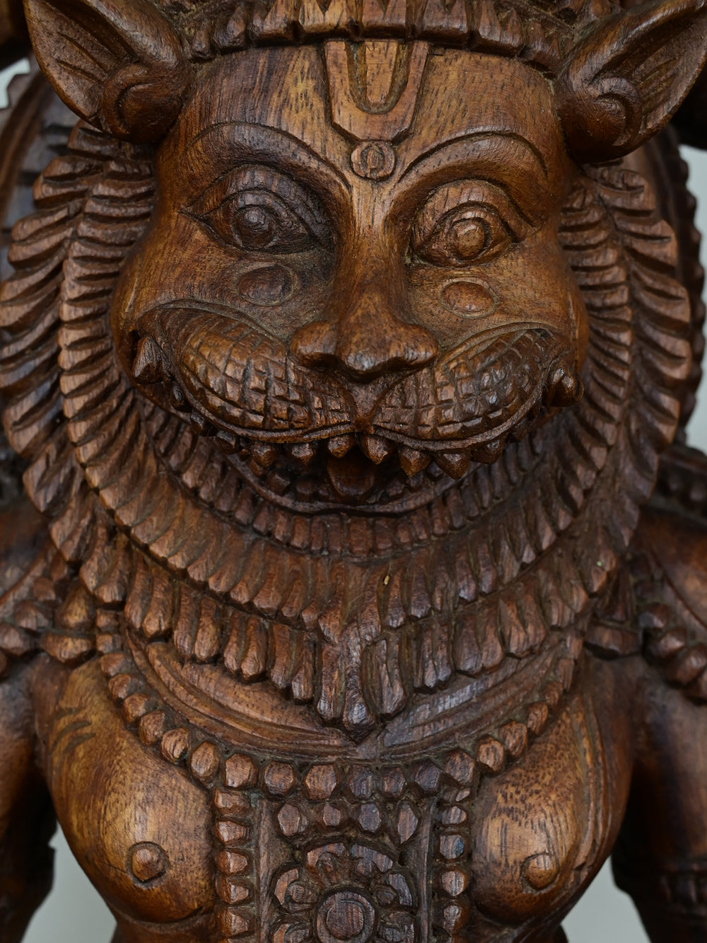 Narasimha Deva Idol in Wood-26"